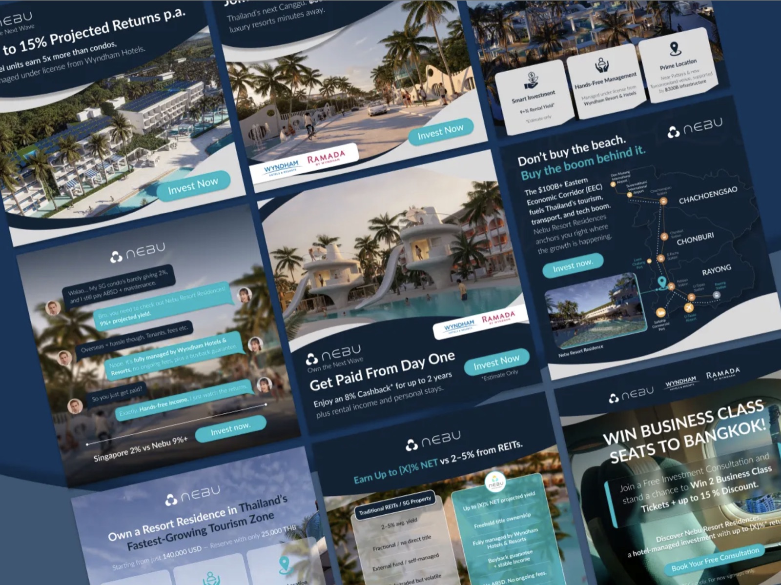 Nebu Property. Multi-format creative for property investment